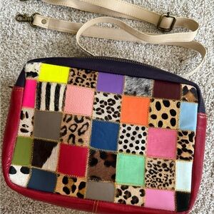 Colorful Patchwork Leather Crossbody Bag